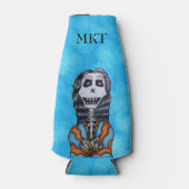 Bunter Glückstag des toten Skeletts Flaschenkühler (Vorderseite)