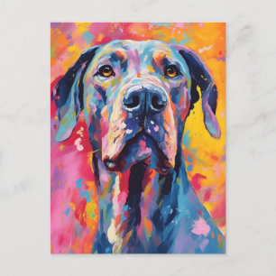Bunter Great Dane Postkarte