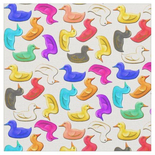 Bunter Gummi duckt Gewebe Stoff (Nahaufnahme)