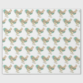 Bunter Hahn Geschenkpapier (Flach)