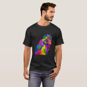 Bunter Hahn Huhn T-Shirt (Vorne ganz)