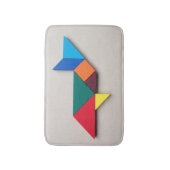 Bunter Haifisch Tangram Badematte (Vorderseite Vertikal)