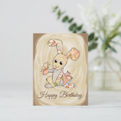 Bunter Hase Postkarte (Stehend Vorderseite)