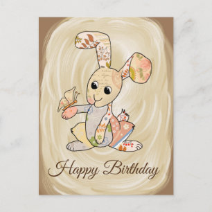Bunter Hase Postkarte