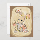 Bunter Hase Postkarte (Vorne/Hinten)