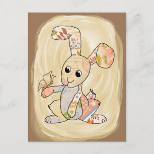 Bunter Hase Postkarte