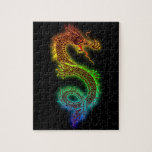 Bunter heftiger Drache Puzzle<br><div class="desc">Ein heftiger mehrfarbiger Drache.</div>