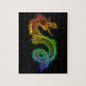 Bunter heftiger Drache Puzzle (Vertikal)