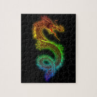 Bunter heftiger Drache