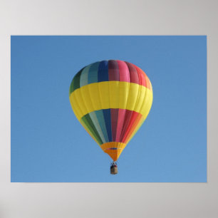 Bunter Heißluftballon Poster