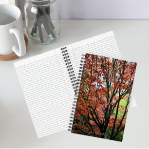 Bunter Herbst-Ahornbaum Notizblock