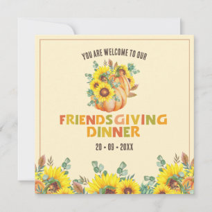 Bunter Herbst-Thanksgiving-Abend Dinnerparty Einladung