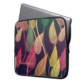 Bunter Herbst verlässt Muster-Laptop-Hülse Laptopschutzhülle (Vorderseite Links)