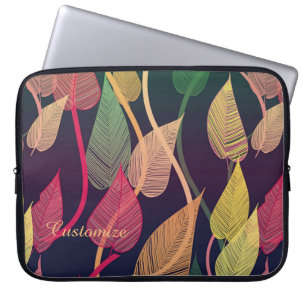 Bunter Herbst verlässt Muster-Laptop-Hülse Laptopschutzhülle
