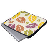 Bunter Herbstlaub-lila kastanienbraunes gelbes Laptopschutzhülle (Vorne Knopf)