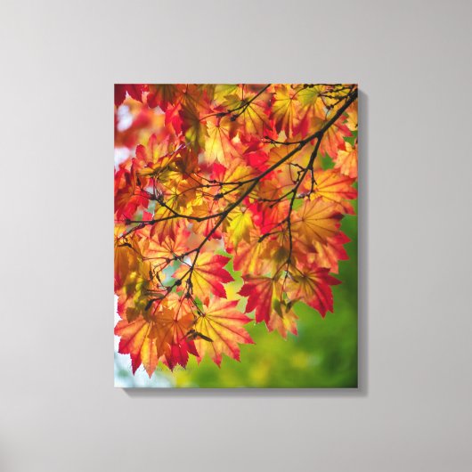 Bunter Herbstlaub wickelte Leinwand ein (Vorderseite)