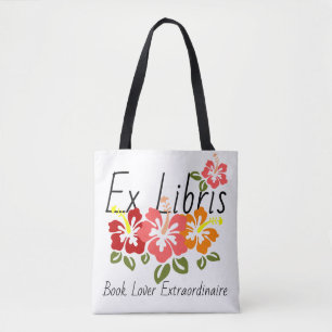 Bunter Hibiskus-Buch-Liebhaber Tasche