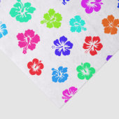 Bunter Hibiskus-Druck Seidenpapier (Detail)