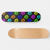 Bunter Hibiskus Skateboard (Horizontal)