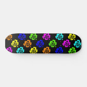 Bunter Hibiskus Skateboard (Horizontal)