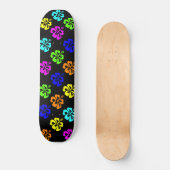 Bunter Hibiskus Skateboard (Vorderseite)