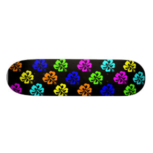 Bunter Hibiskus Skateboard
