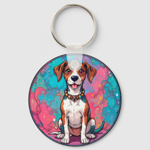 🐶 Bunter Hund für den täglichen Gebrauch 🐶 Schlüsselanhänger