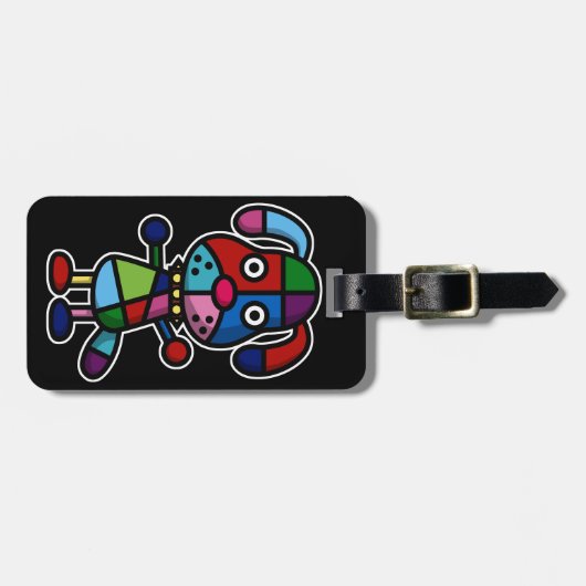 bunter Hund Gepäckanhänger (Vorderseite horizontal)