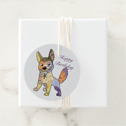 Bunter Hund Geschenkanhänger (Beispiel)