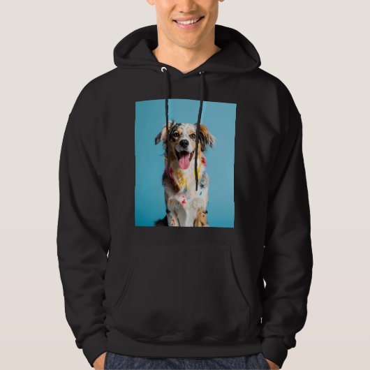 Bunter Hund Hoodie (Vorderseite)