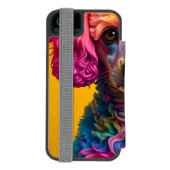 Bunter Hund Incipio iPhone Geldbeutel-Hülle (Folio Rückseite)