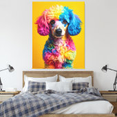 Bunter Hund Leinwanddruck (Insitu (Schlafzimmer))