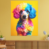 Bunter Hund Leinwanddruck (Insitu (Wohnzimmer))