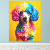 Bunter Hund Leinwanddruck (Insitu (Holzboden))