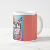 Bunter Hund mit Sonnenbrille Jumbo-Tasse (Vorderseite Rechts)