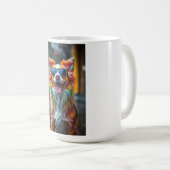 Bunter Hund Pop Art Spritzer Kaffeetasse (VorderseiteRechts)