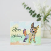 Bunter Hund Postkarte (Stehend Vorderseite)