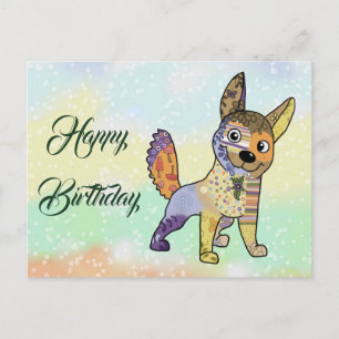 Bunter Hund Postkarte