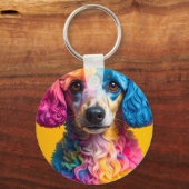 Bunter Hund Schlüsselanhänger (Vorderseite)