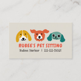 Bunter Hund stellt | niedliches Haustier-sitzenden Visitenkarte