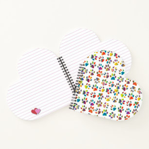 Bunter Hundpaw Notebook    Notizblock