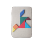 Bunter HundTangram Badematte (Vorderseite Vertikal)