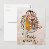 Bunter Igel  Postkarte (Vorne/Hinten)