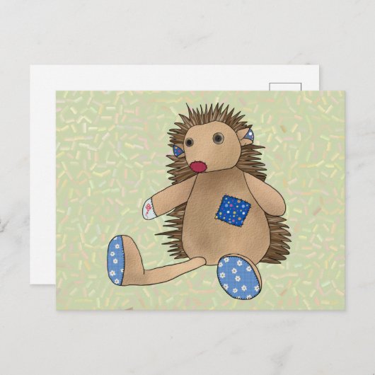 Bunter Igel Postkarte (Vorne/Hinten)
