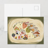 Bunter Igel Postkarte (Vorne/Hinten)