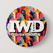 Bunter Internationaler Frauentag IWD Button (Vorderseite)