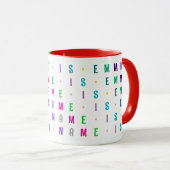 Bunter Junge oder Mädchen, individuelle 16 Buchsta Tasse (VorderseiteRechts)