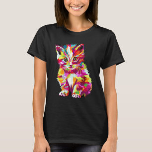Bunter Kätzchen-Kostüm für Katze    Katzenvater  K T-Shirt