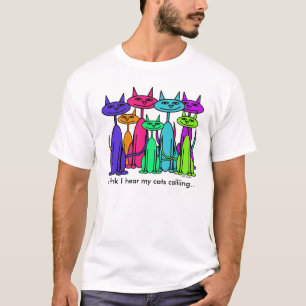 Bunter Katzen-T - Shirt