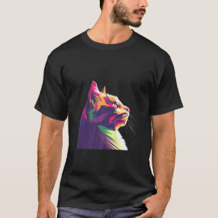 Bunter Katzenkostüm für Katze Katzenpapa Katzenma T-Shirt